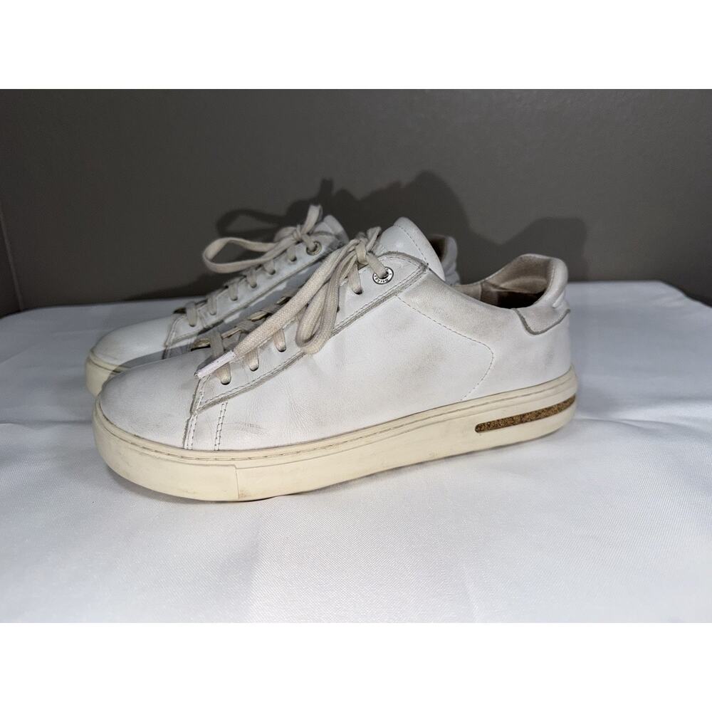 Birkenstock Women’s White Leather Comfort Sneakers Size 38 / 7.5